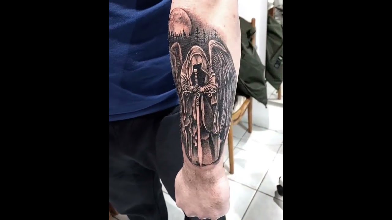 Angel Forearm Tattoo | Angel sleeve tattoo, Angel tattoo men, Angel tattoo